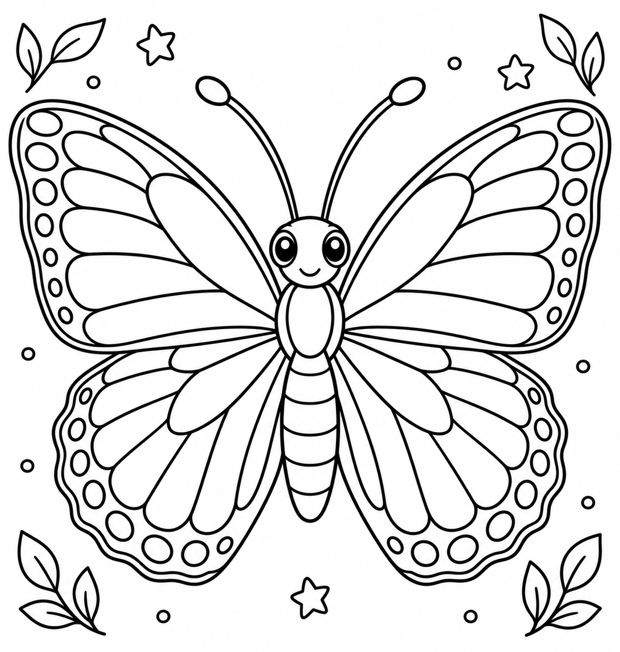 AI coloring page: Insect — free printable line art