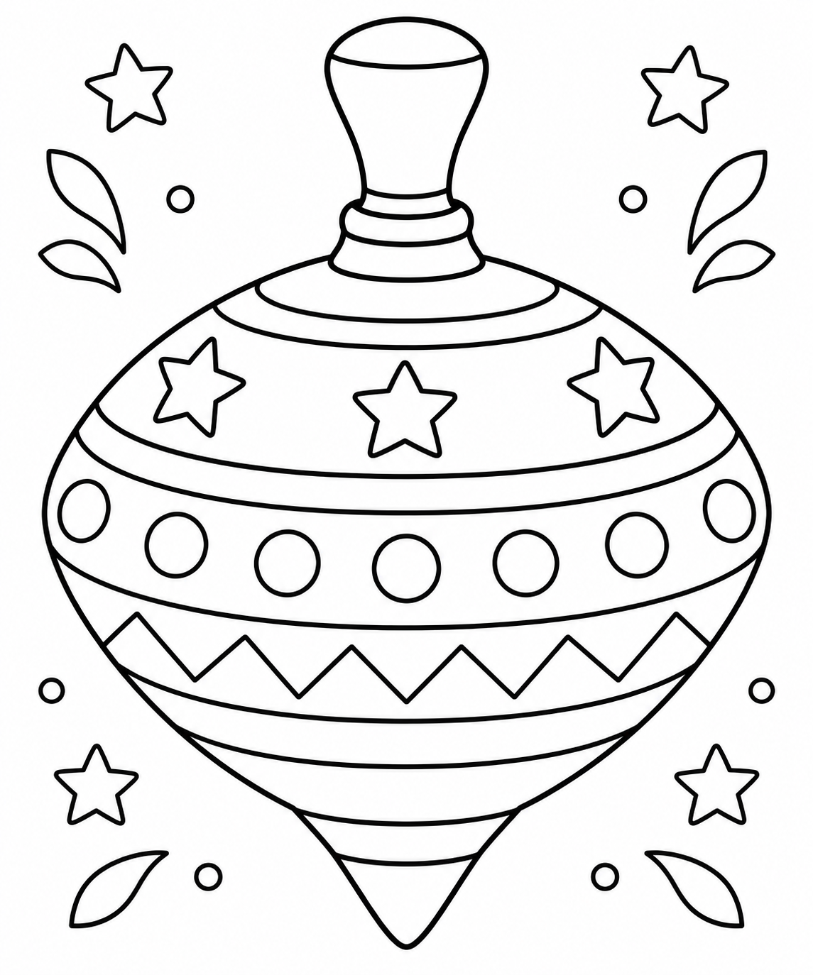 AI coloring page: Top — free printable line art