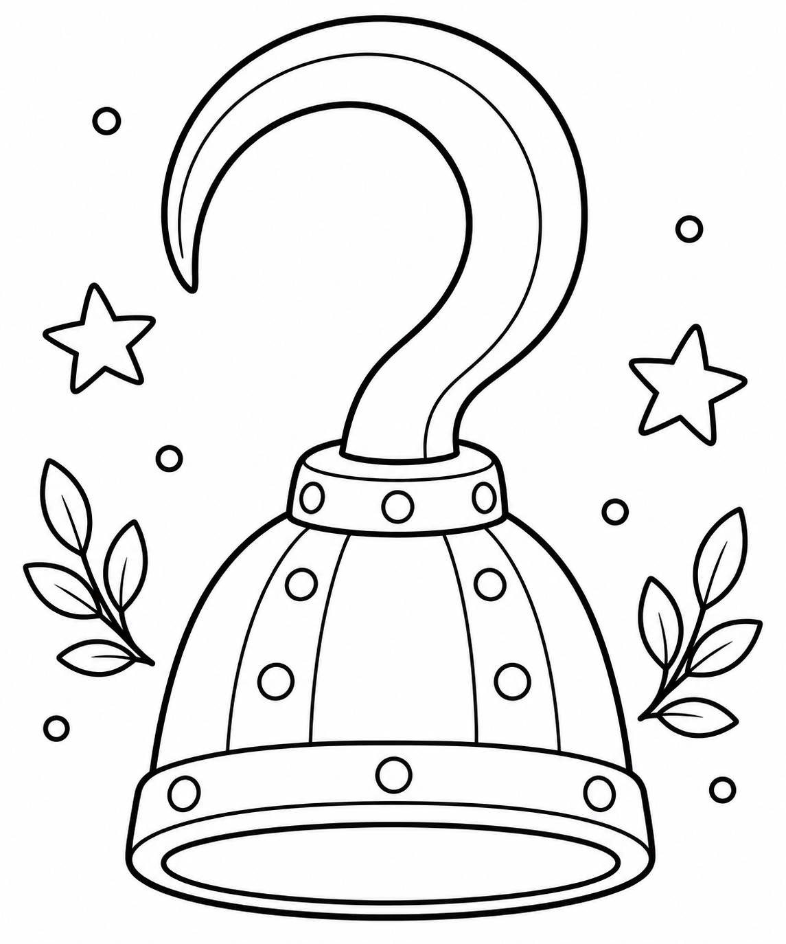 AI coloring page: Hook — free printable line art