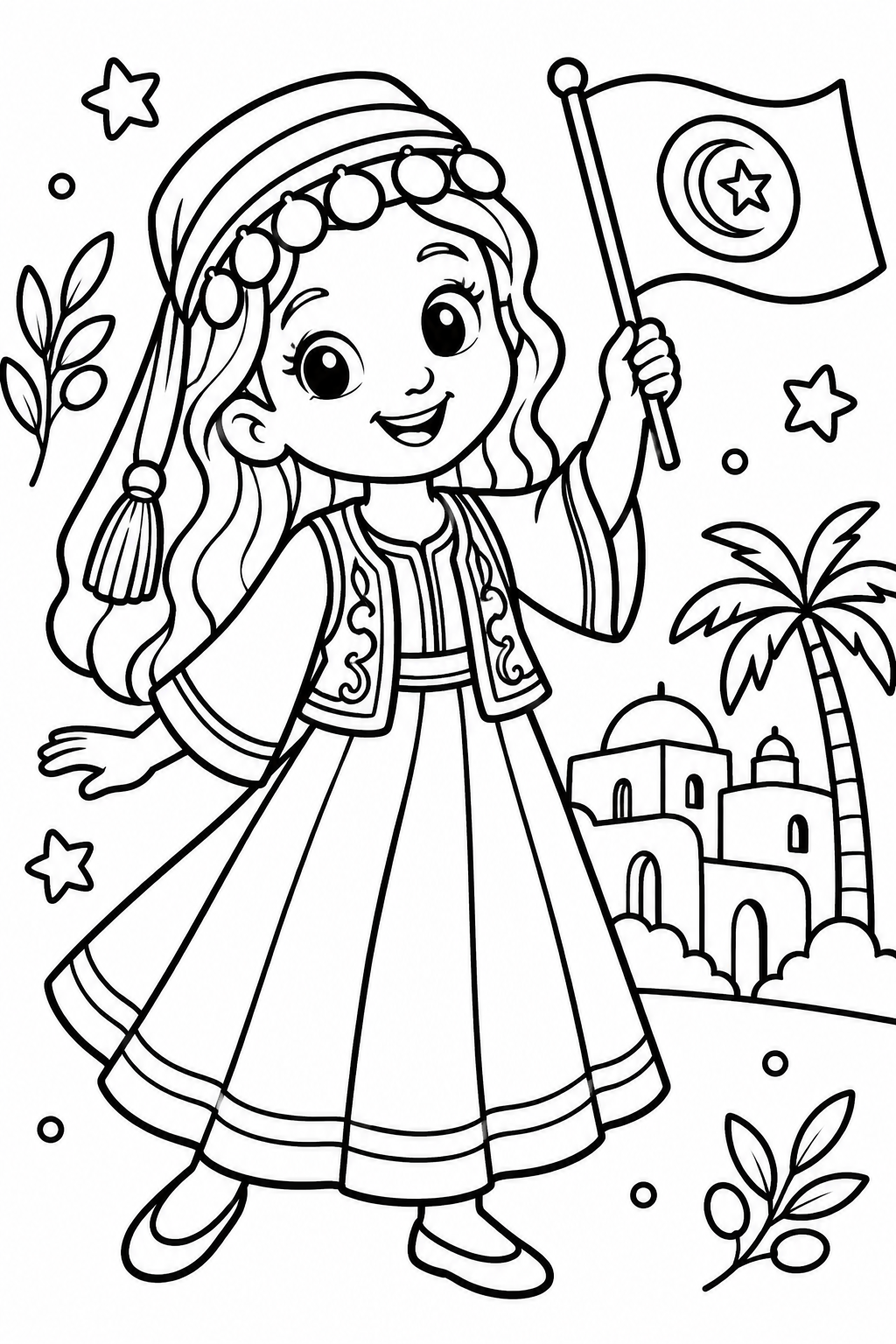 AI coloring page: Create one separate printable coloring book page for children ages 3–7, inspired — free printable line art