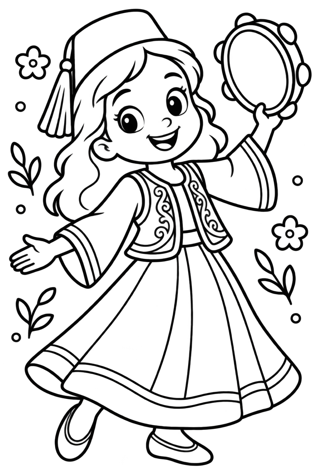 AI coloring page: Create one separate printable coloring book page for children ages 3–7, inspired — free printable line art